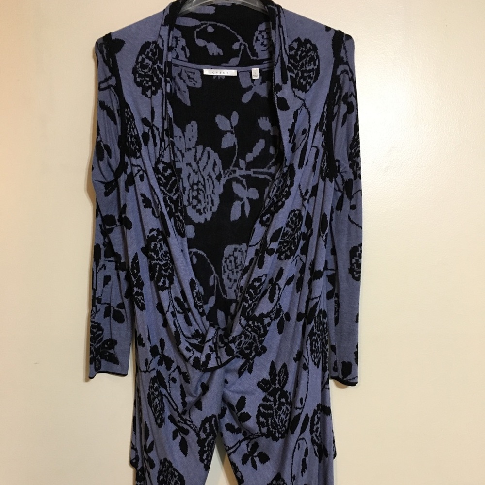 Drape-front cardigan - High/Low